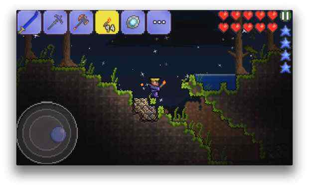 【動画あり】[iOS版テラリア]ジャングル装備だ！結構根気がいりますよ。。